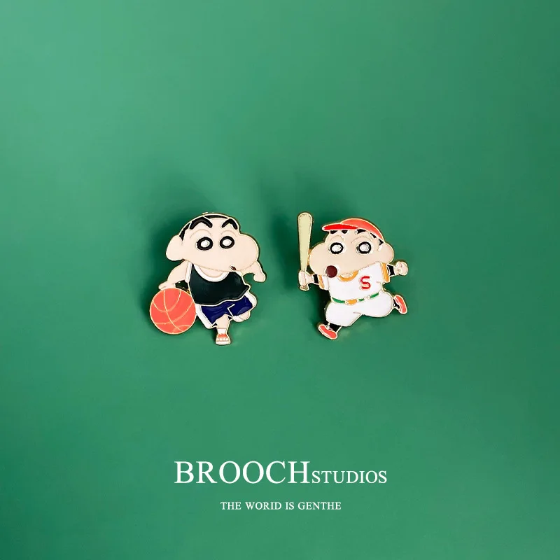 

Аниме Crayon Shin-chan nodra Shiro брошка мультфильм kawaii Japanese couple badge pin boy girl bag одежда Аксессуары Украшение