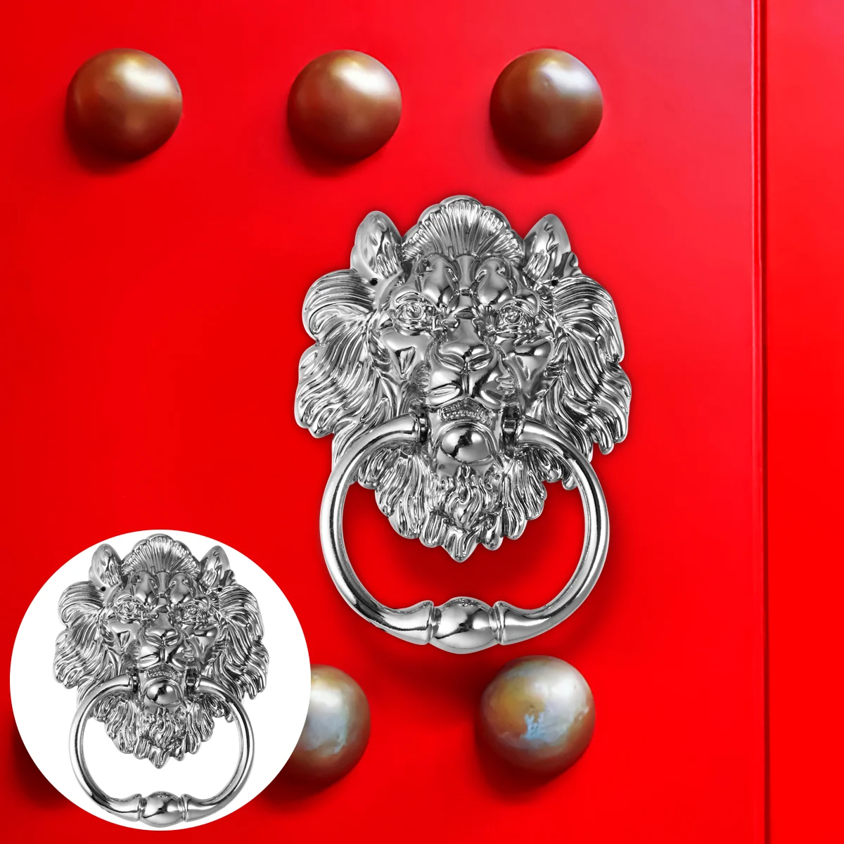 

Door Lionhead Cabinet Knobs Vintage Drawerknockerdresser Handle Ring Front Knob Handles Bronze Knockerssilver Metal Gate