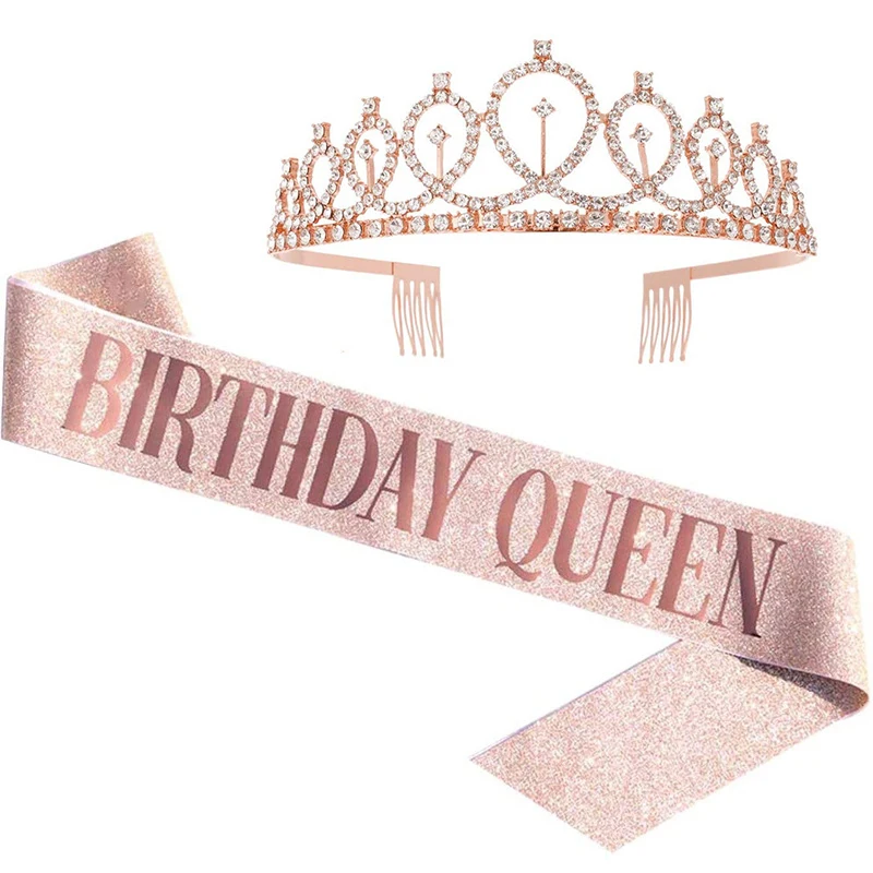 

Розовая золотая корона для вечеринки