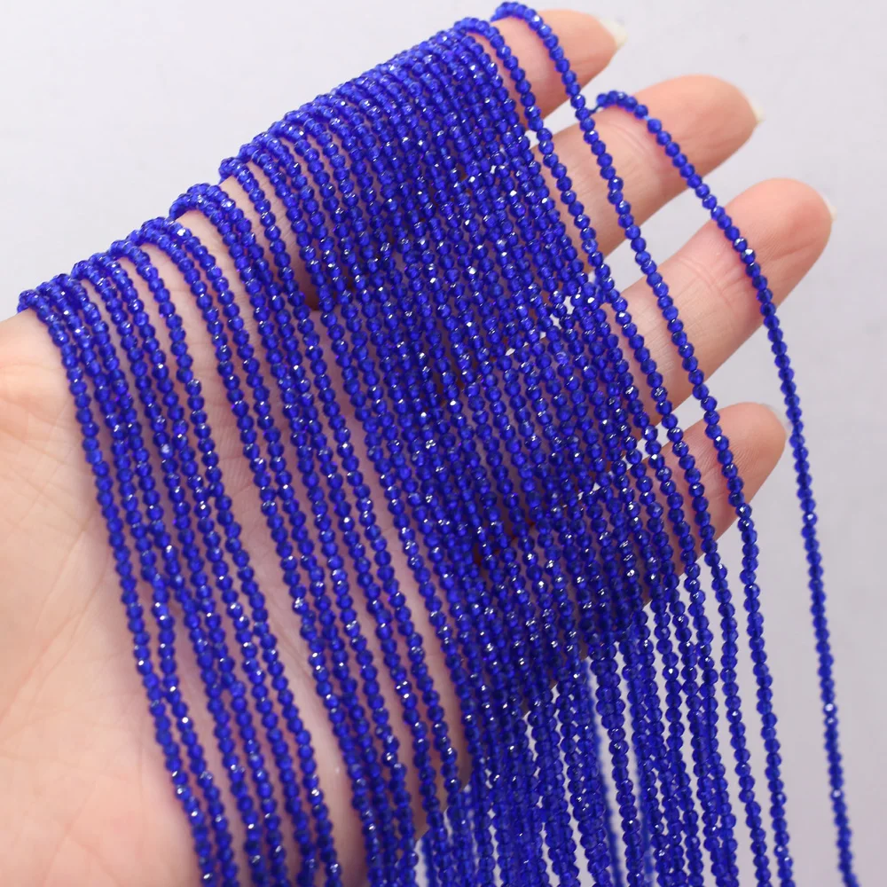 

3pc Natural Semi-precious Stone Beads Dark Blue Spinels 2mm Loose Stone Beads for Jewelry Making DIY Bracelet Necklace Wholesale