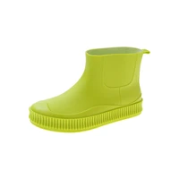 womens low top rain boots non slip waterproof pvc shoes ankle work water boots fashion solid color platform overshoes new 2022