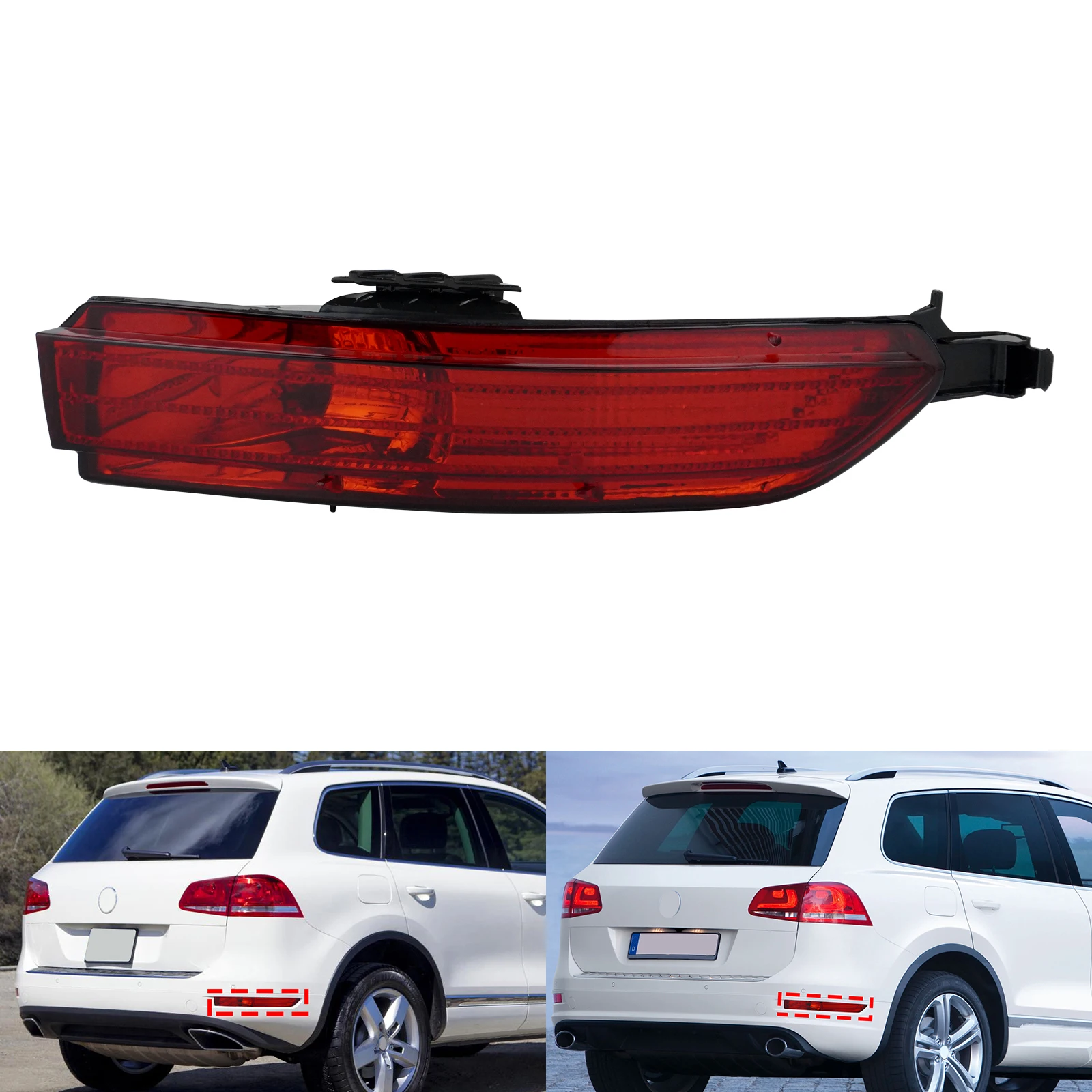 

Правый бампер, отражатель, задняя противотуманная фара, объектив со стороны водителя для VW Touareg 7P 2011-14