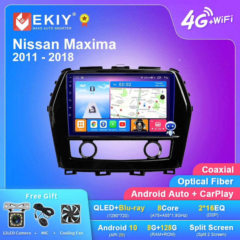 EKIY T7 4G DSP Android 10 Автомобильный GPS для Nissan Maxima 2011-2018 мультимедийный видеоплеер Радио