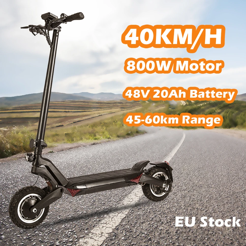 Электрический скутер для бездорожья 40 км/ч 800 Вт Мотор 20 А/ч 48 В аккумулятор 10