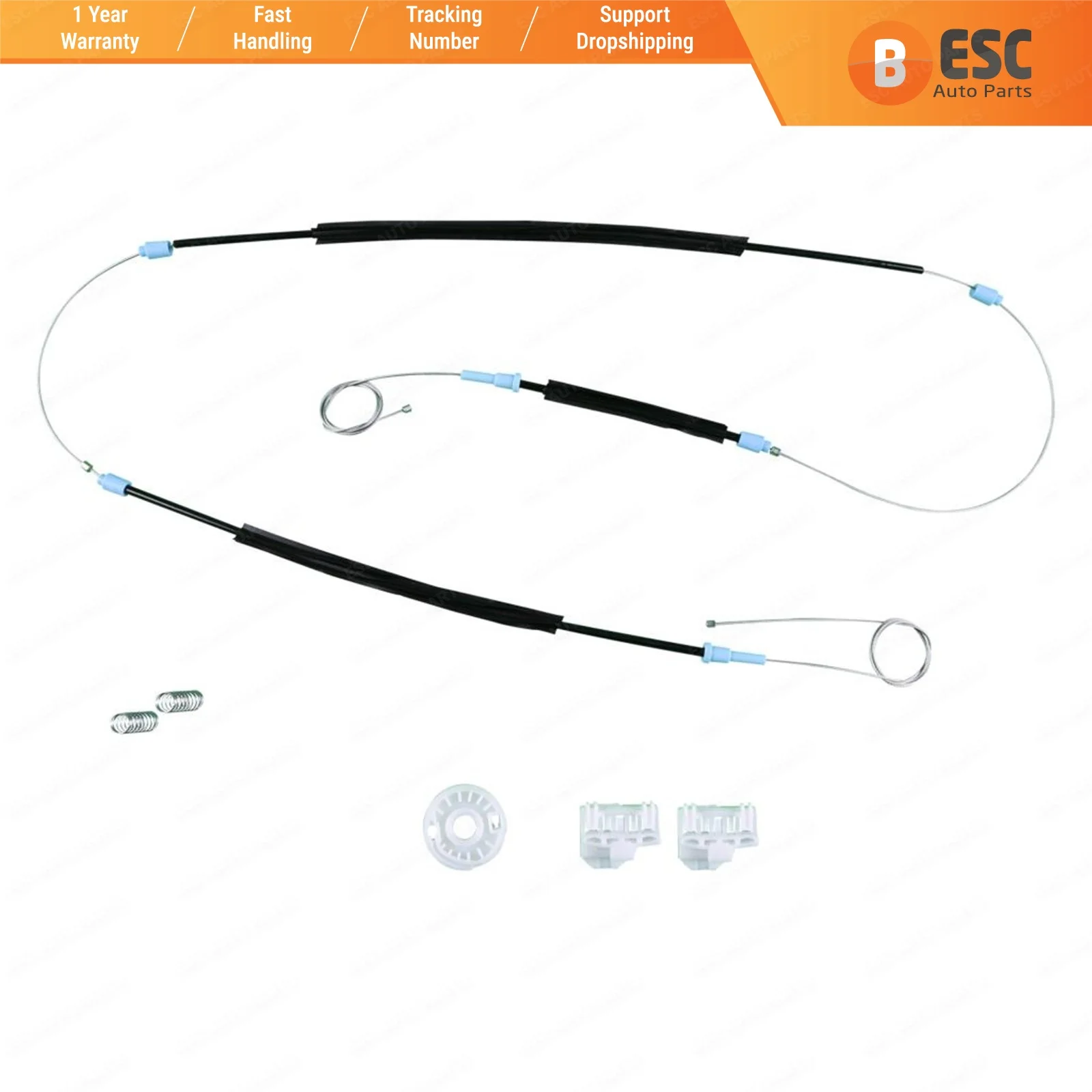

ESC Auto Parts EWR235 Electrical Power Window Regulator Repair Kit Front Right Door for VW Passat B5 1998-2005 Ship From Turkey