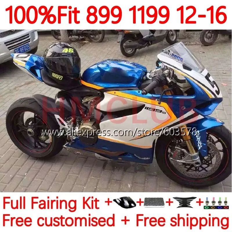 

Injection For DUCATI Panigale 1199S 899 1199 S R 2012 2013 2014 2015 2016 899S 12 13 14 15 1199R Fairings 164No.22 glossy blue