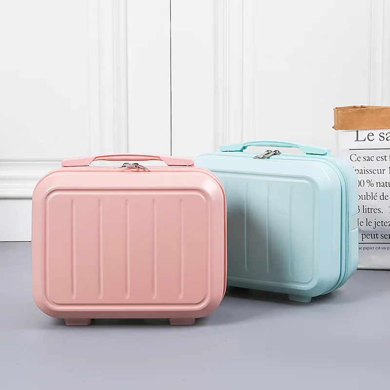 Mini Travel Hand Luggage Cosmetic Case for Women Small Portable Carrying Pouch Suitcase for Makeup Multifunctional Storage