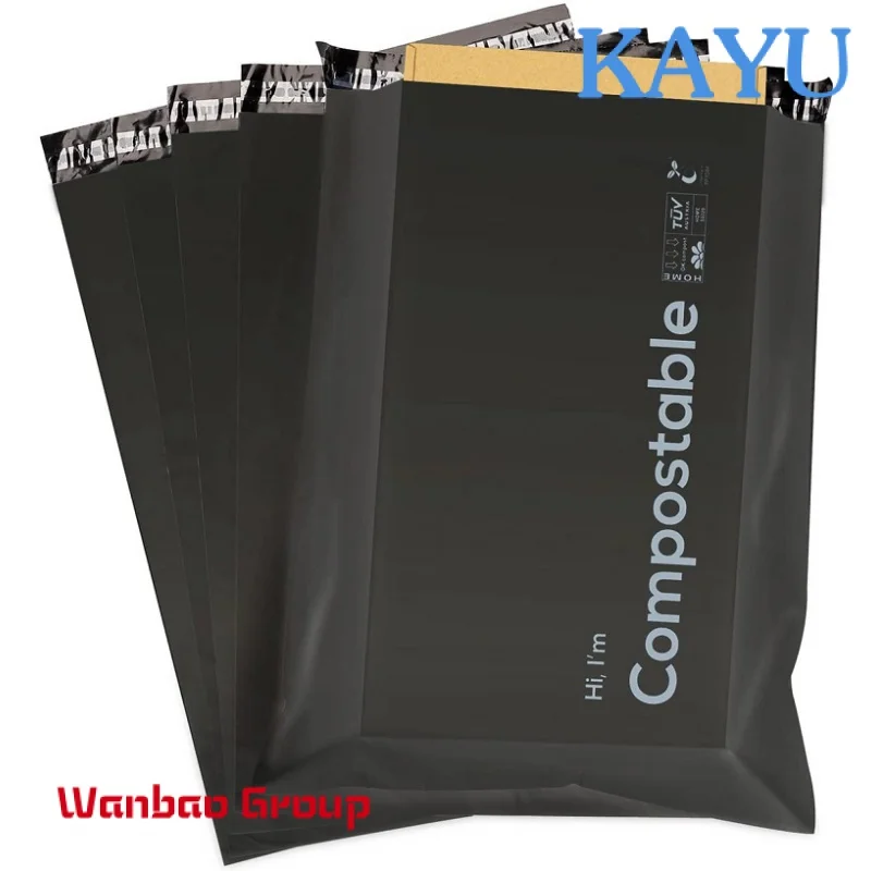 

Custom Black Self Sealing Poly Courier Mailing Mailer Packing Shipping Bags for Biodegradable Clothing Logistics Packaging