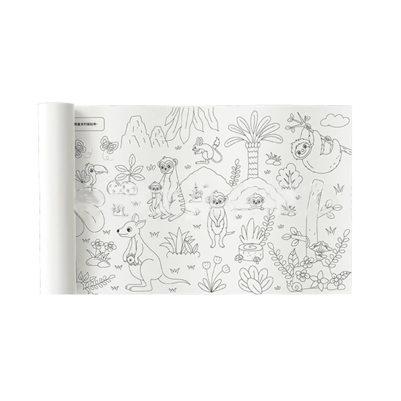 

Super-large Coloring Paper Roll Scroll Color Filling Paper Diy Painting Drawing Toy for Children Educational
