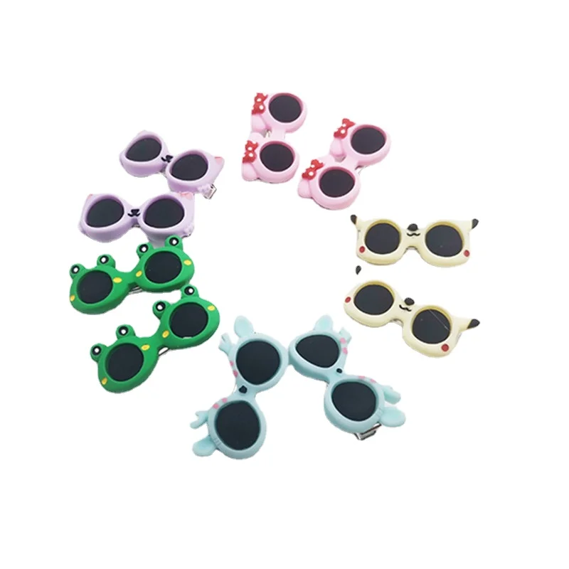 

New Pet Lovely Heart Sunglasses Hairpins Pet Dog Bows Hair Clips for Puppy Dogs Cat Yorkie Teddy Pet Hair Decor Pet Supplies 1pc