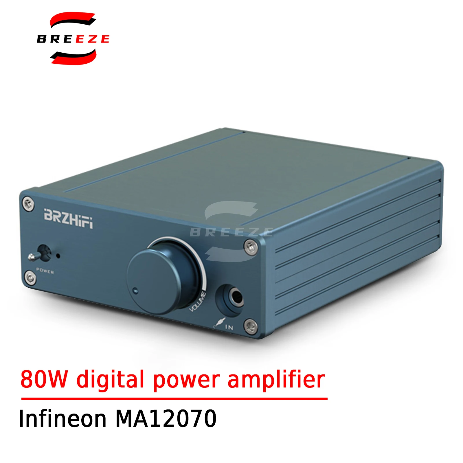 

BREEZE HIFI 80W Low-distortion Digital Amplifier Infineon MA12070 Ultra TPA3116 Audio Home Digital Amplifier