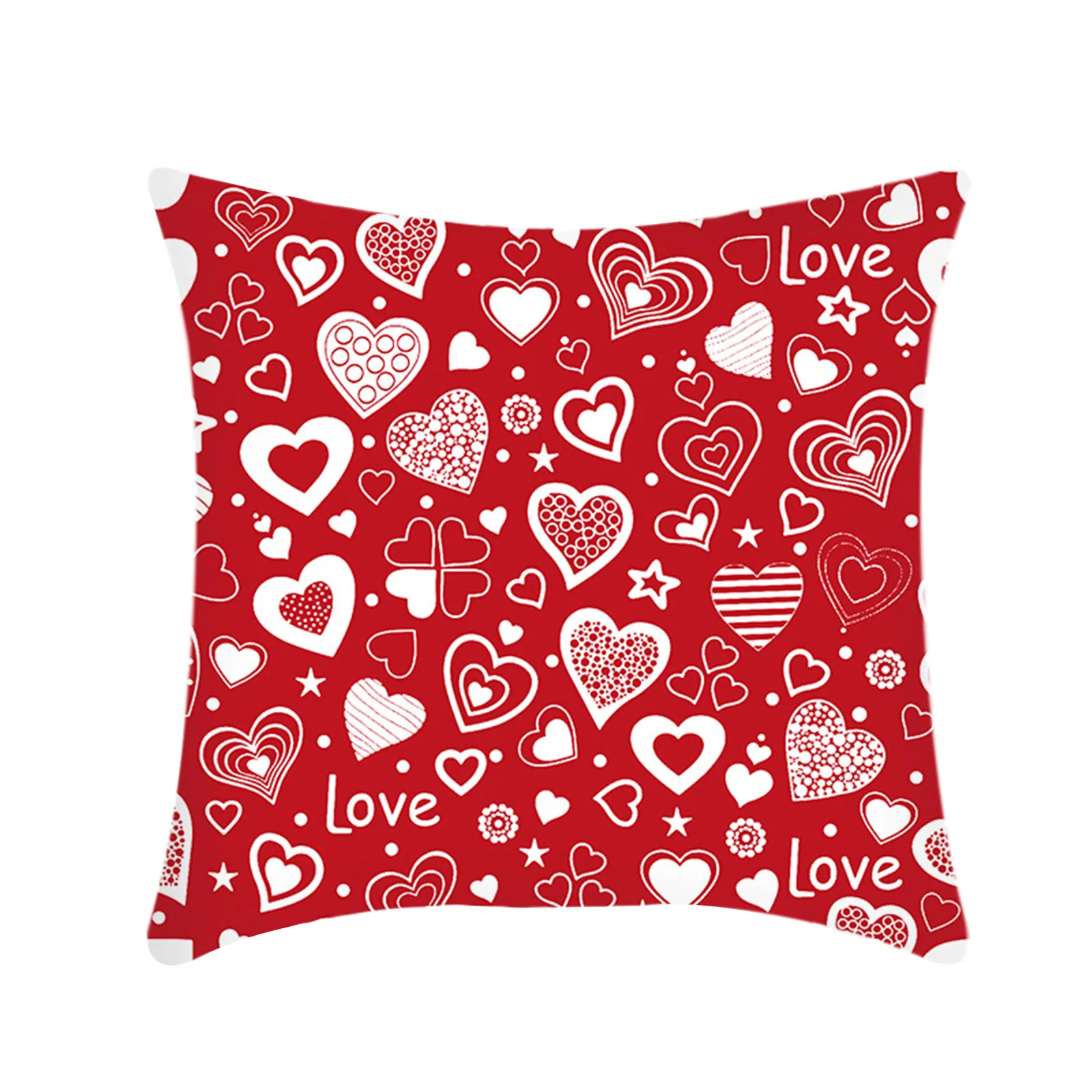 

Valentine's Day Linen Pillowcase for Home Decoration 18x18 Inches Living Room Sofa Soft Pillowcase Flax 18x18 Inch Pillowcase