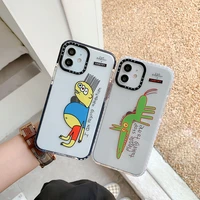 anime cute cartoon crocodile phone cases for iphone 12 11 pro max xr xs max 8 x 7 se 2020 couple shockproof soft clear tpu shell