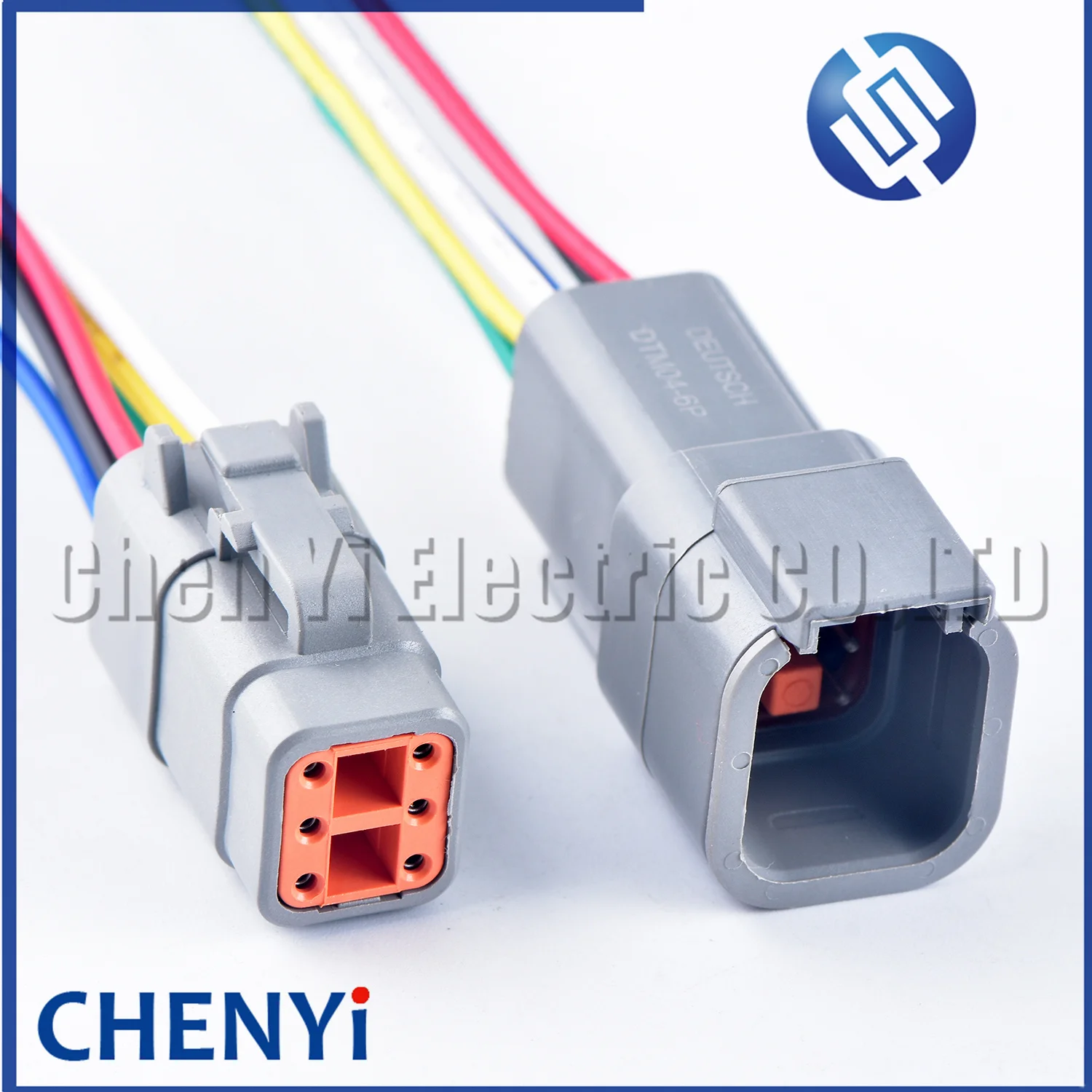 Немецкая серия DTM, 6-контактный мужской женский автомобильный водонепроницаемый разъем, герметичная Проводная штепсельная вилка стандартной длины с проводами 15 см