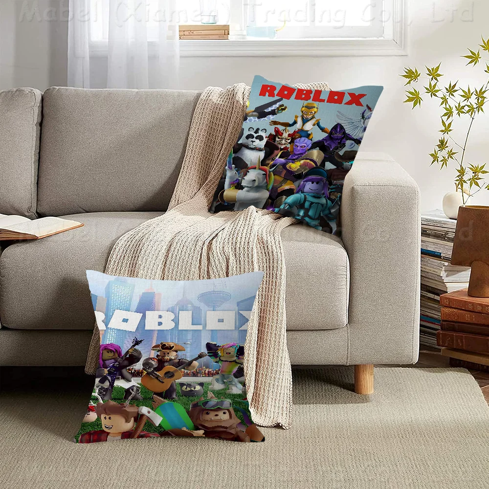 Sandbox Game DynaBlockses R_Robloxes Personalized Picture Text Home Decorative Pillows Household Gifts 45x45cm