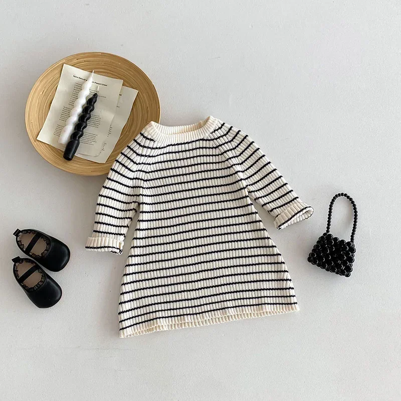 Новое осеннее платье для девочек от 1 до 6 лет детское универсальное платье-свитер