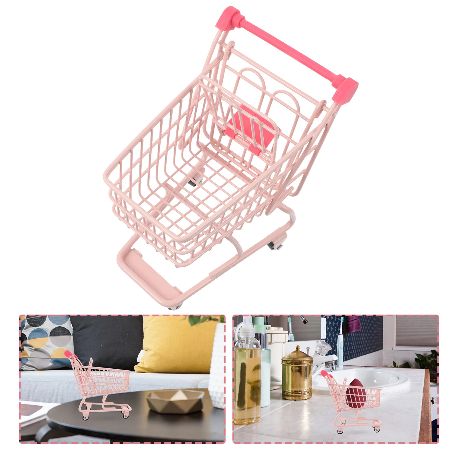 

Mini Shopping Cart Decorative Mini Trolley Photography Props Metal Shopping Cart
