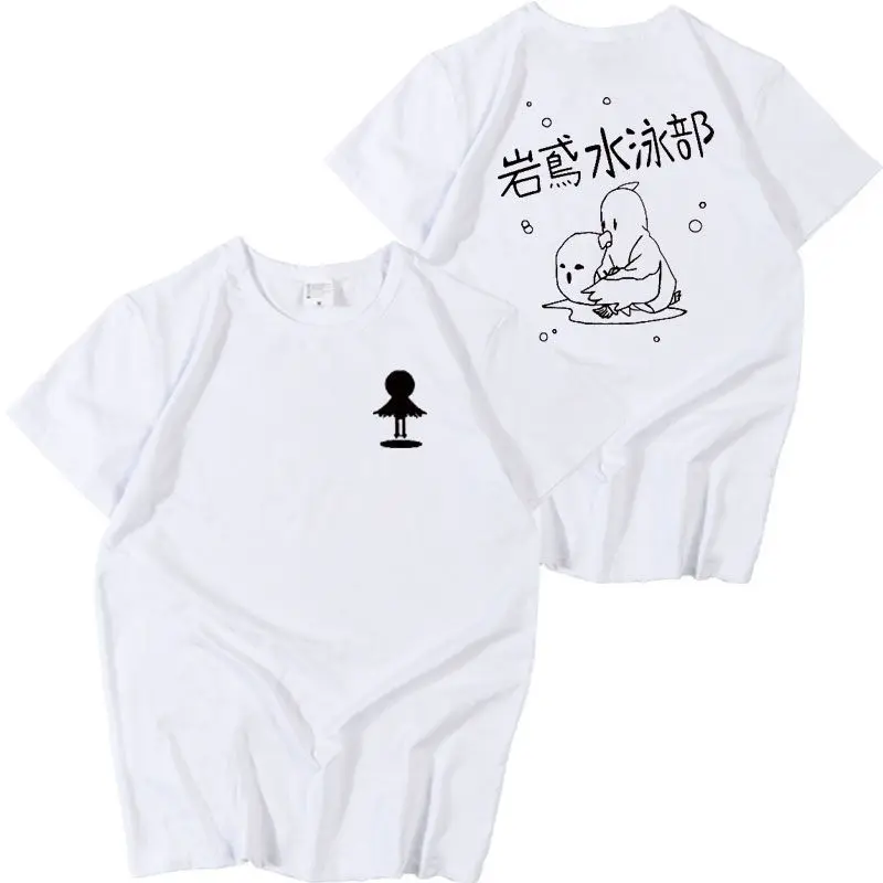 Футболка с коротким рукавом для мужчин и женщин летняя одежда плавания рисунком