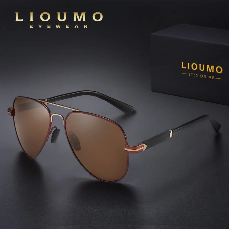 LIOUMO Luxury Pilot Sunglasses Men Polarized Photochromic Glasses For Driving Women Anti-Glare Chameleon Shades zonnebril heren