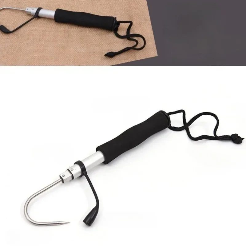 Телескопический выдвижной рыболовный крючок из нержавеющей стали для ледяной