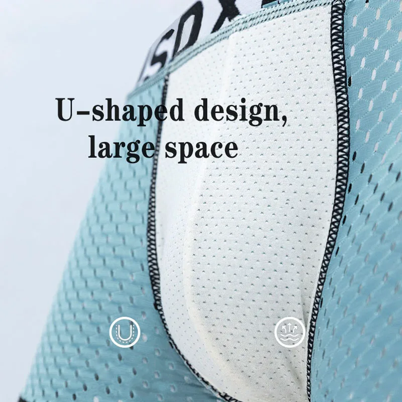 4PCS/Lot 8XL Mesh Hole Mens Underwear Boxers for Men Underwear BoxerShorts Man Pantis Summer Comfort Breathe