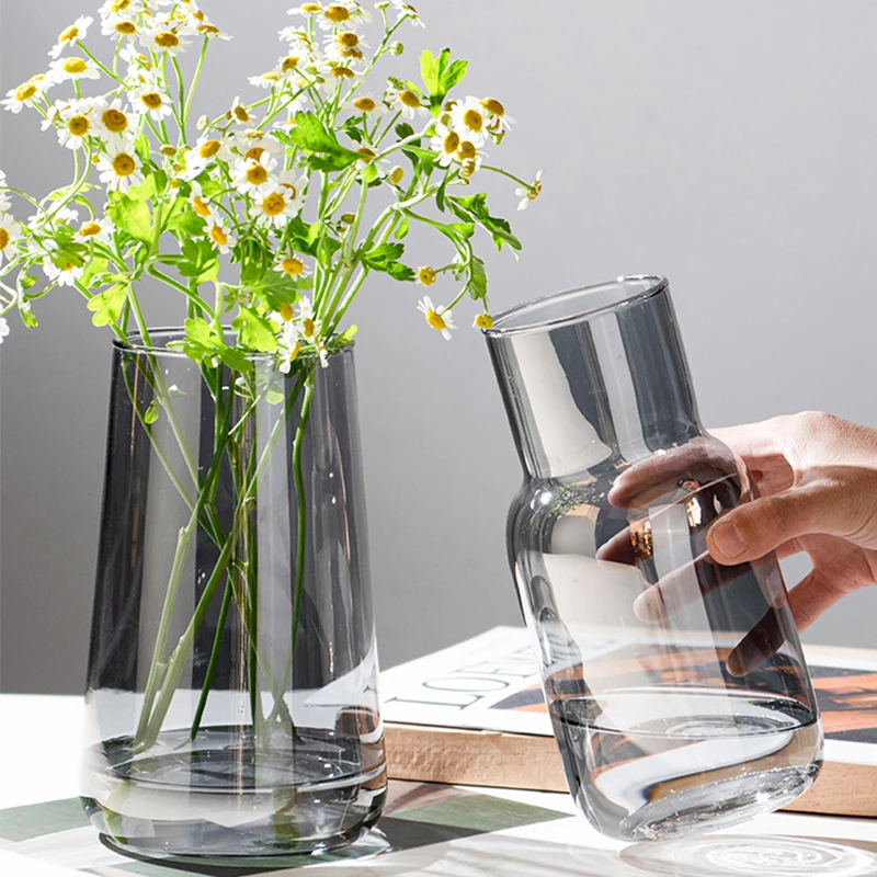 Скандинавская стеклянная ваза гидропоника кашпо для цветов украшение дома
