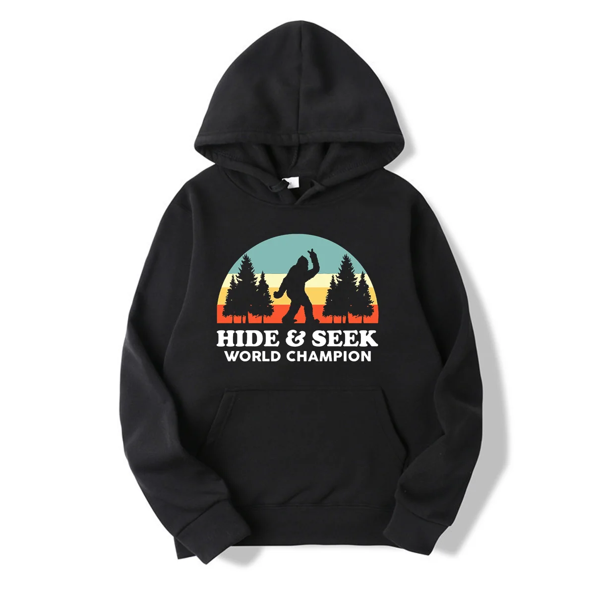 

Winter Cotton Essential Men Retro Bigfoot Hide Seek World Champion Hoodie Sweatshirts Women Graphic Ladies Hoodies Unisex M-5XL