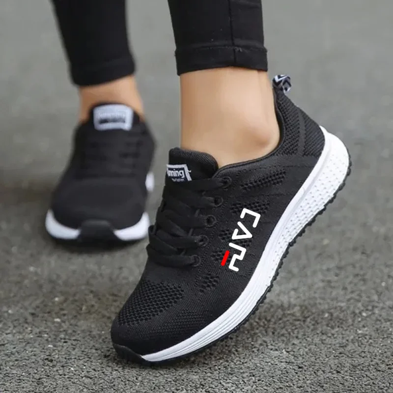 New Women's Ultra Light Weight Walking Shoes Gradient Colors Casual Sneakers Mesh Breathable Sports Shoes Lace Up Anti-Slip Shoe