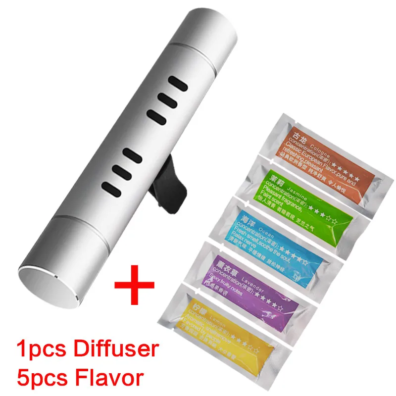 

5pcs Silver Car Air Freshener Replacement Car Perfume Car Styling Car Solid Freshener Air Purifier Conditioning Air Vent Perfume