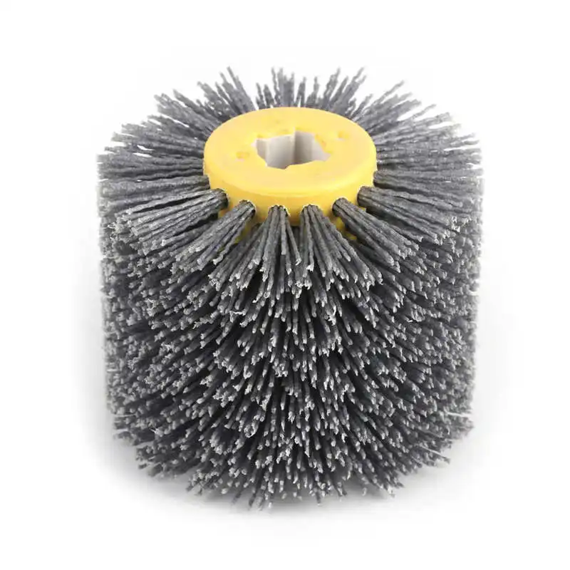

Wire Drawing Wheel Brush Burnishing Polishing Wheel Grit #120 Deburring Polishing Buffing Wheel for Furniture Wood