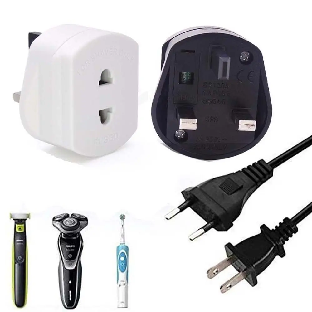 Toothbrush Plug Adaptor Converter Durable For Travel Socket Adapter