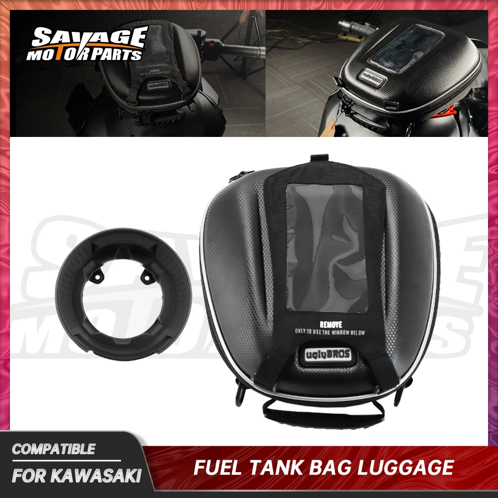 

Z650 Z900 New Fuel Tank Bag Backpack For KAWASAKI NINJA 400 650 1000SX ZX6R Z400 H2 VERSYS-X 300 250 Motorcycle Tanklock Luggage