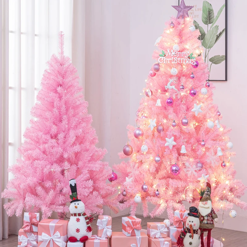 

Pink Christmas tree decoration scene decoration pieces