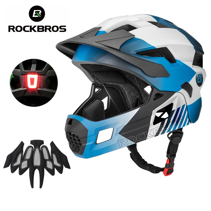 

ROCKBROS Cycling Helmet For Kids Bicycle Helmet Full Face Cover MTB Mountain Road Bike PC EPS Skateboarding Sport Safety Helmets