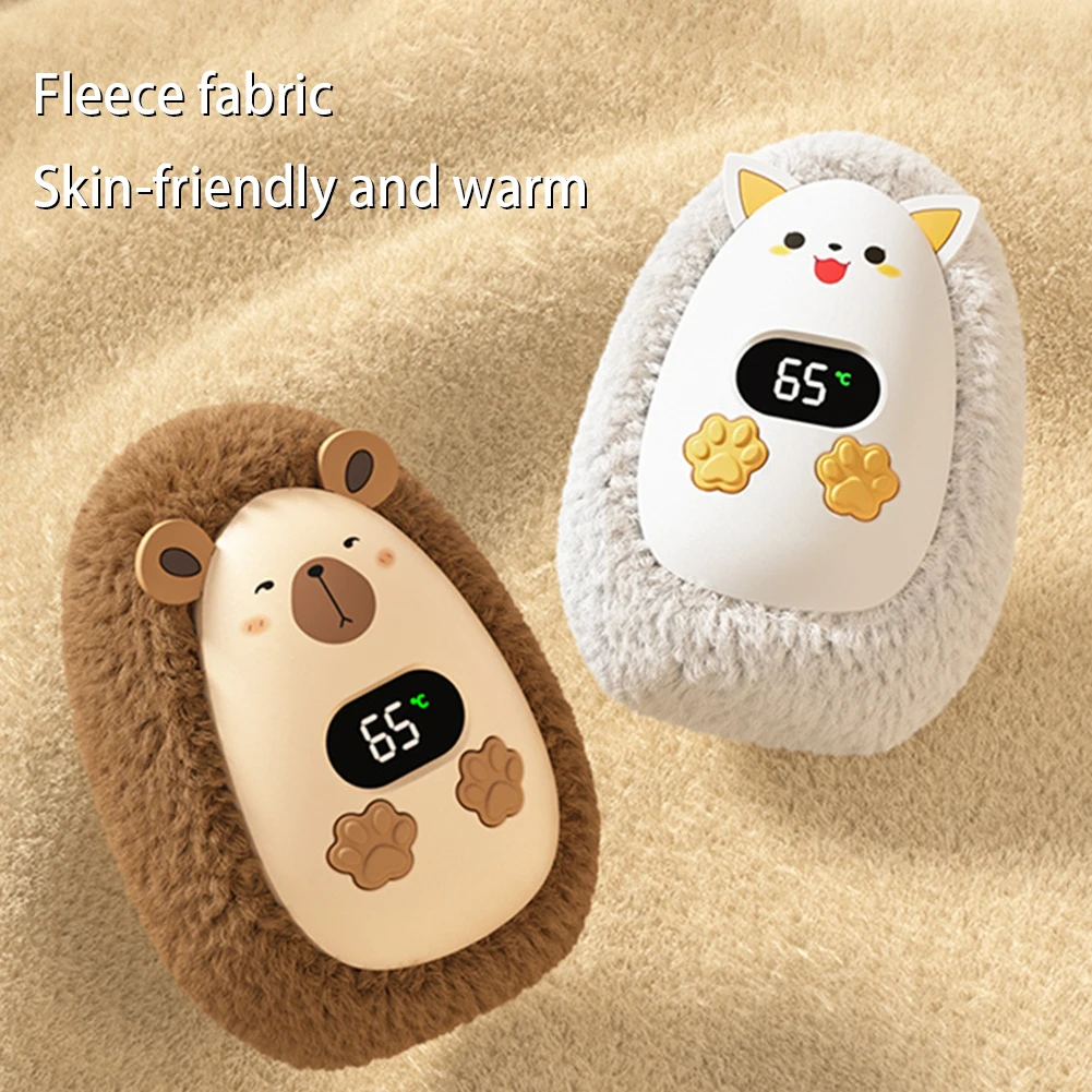 Плюшевая грелка для рук электрическая цифровой дисплей мини-грелка обогреватель