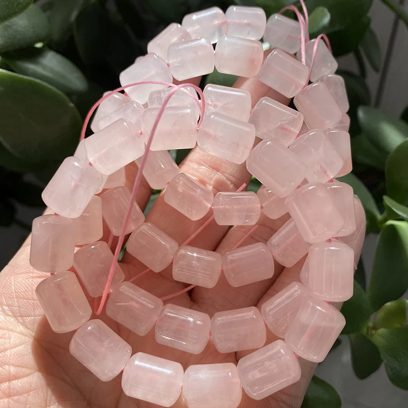 Натуральный розовый хрустальный браслет с бусинами женский розовыми