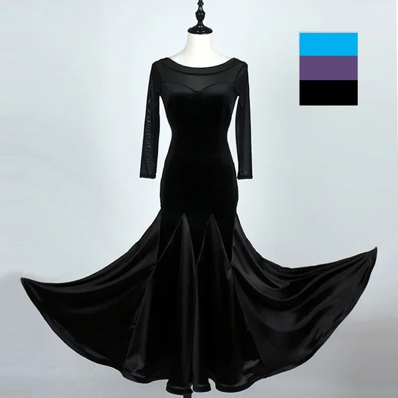 

women's modern ballroom dance competition dresses women girls children kids standard viennese waltz ladies woman skirts adult