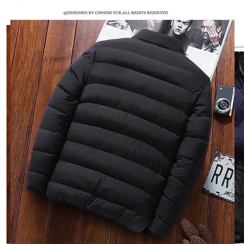 New Autumn and Winter Waterproof and Windproof Jacket Men's Warm and Velvet Casual Zipper Slim Men's Jacket Jacket High Quality