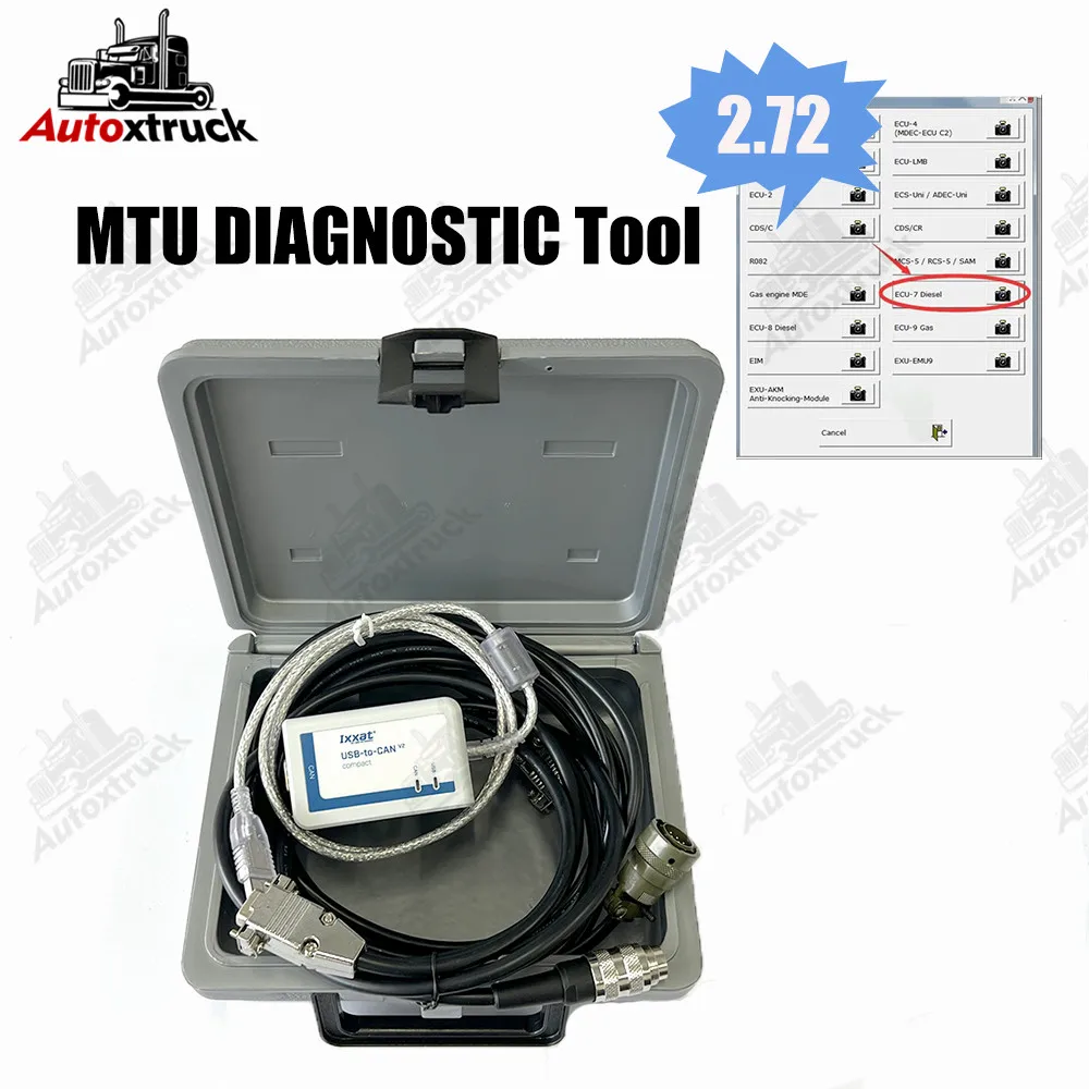 

Диагностический инструмент для грузовиков, диагностическое программное обеспечение, компактный дизельный двигатель IXXAT с USB-to-CAN MDEC ADEC