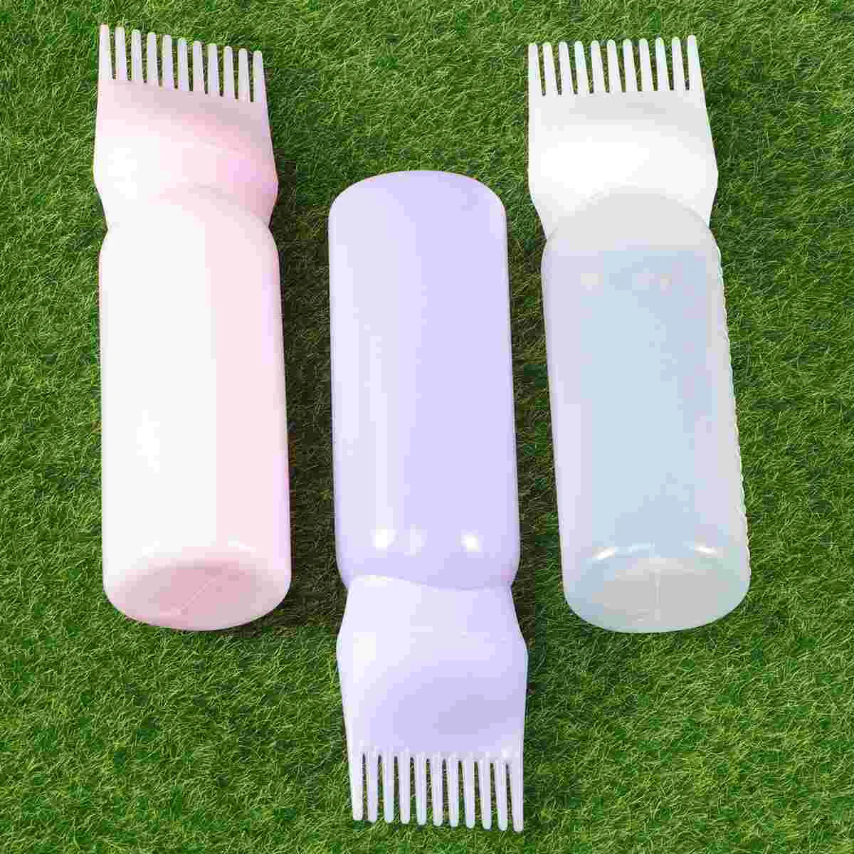 

3pcs Hair Color Oiling Bottles Applicator Bottles Hair Dye Bottle Hair Root Applicator Bottle