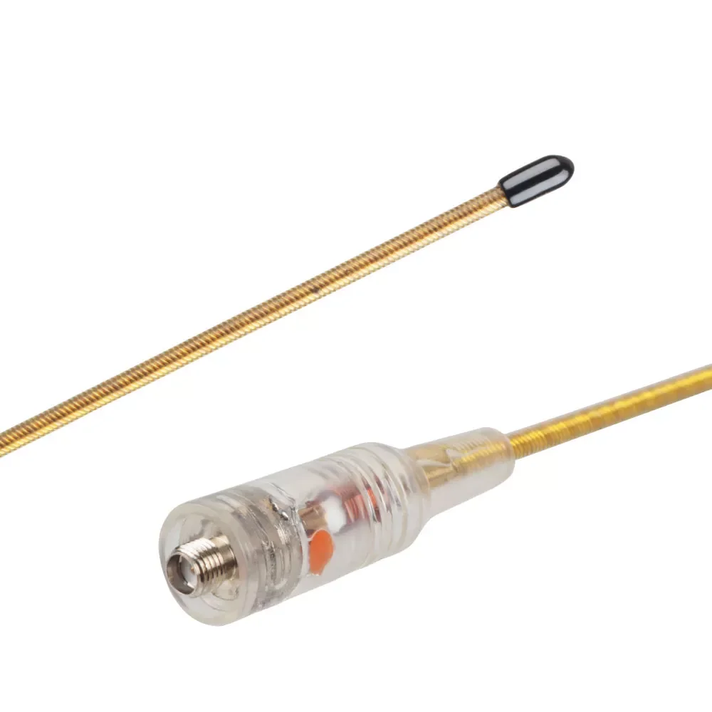 Dual Band 144/430MHz 3.2dB 2.15dB 39cm High Gain Portable Copper Flexible Whip Antenna VHF UHF Transparent White