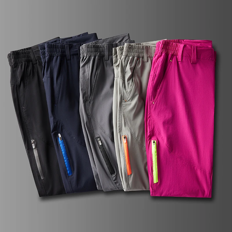 

Новинка 2022, мужские Походные штаны для кемпинга, треккинговые высокоэластичные летние тонкие водонепроницаемые быстросохнущие УФ-стойкие ...