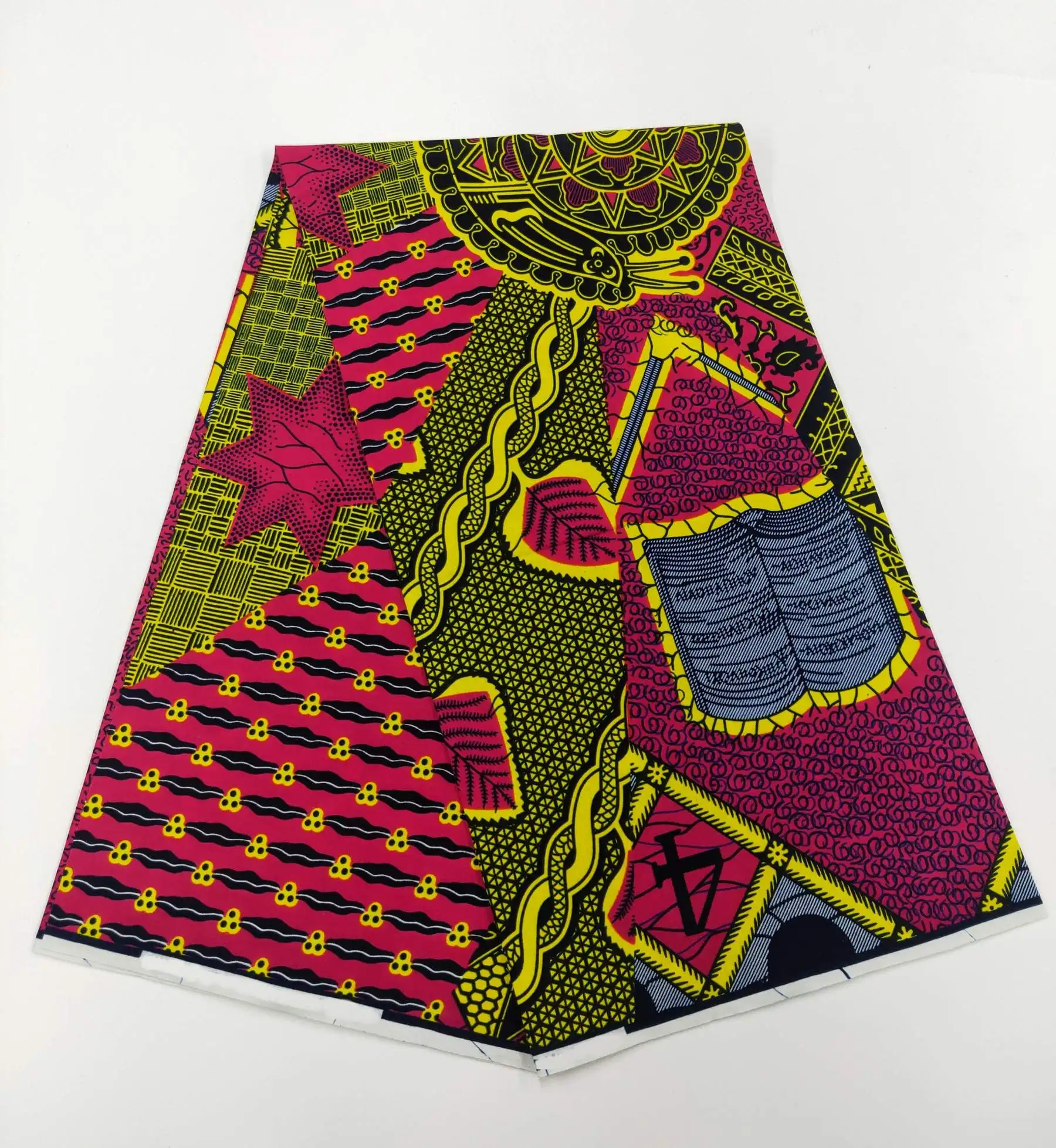 

2023 High Quality Guaranteed Veritable African Print Real Wax Fabric Ankara Style Design 100% Cotton Pagne For Sew Party Dress