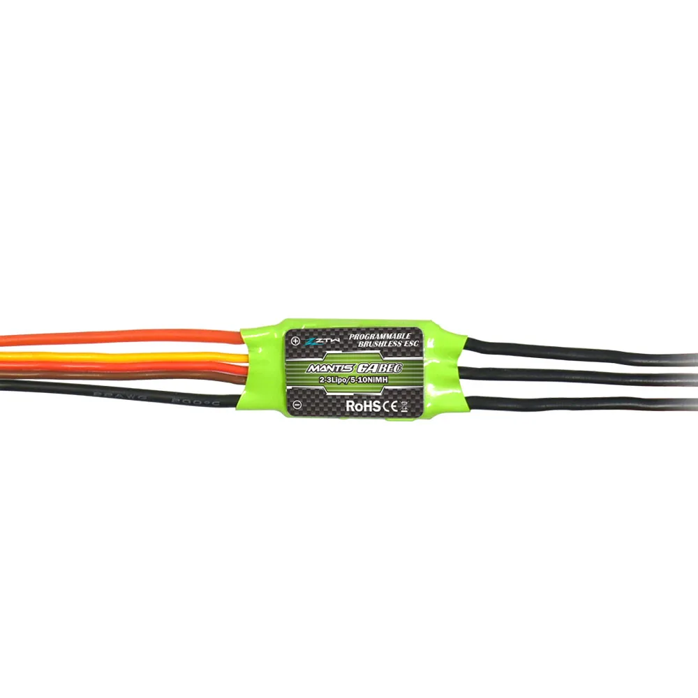 

ZTW Mantis 6A ESC with 5V/1A BEC 2-3S Brushless Speed Controller for RC Airplane Fixed Wing FPV Drones