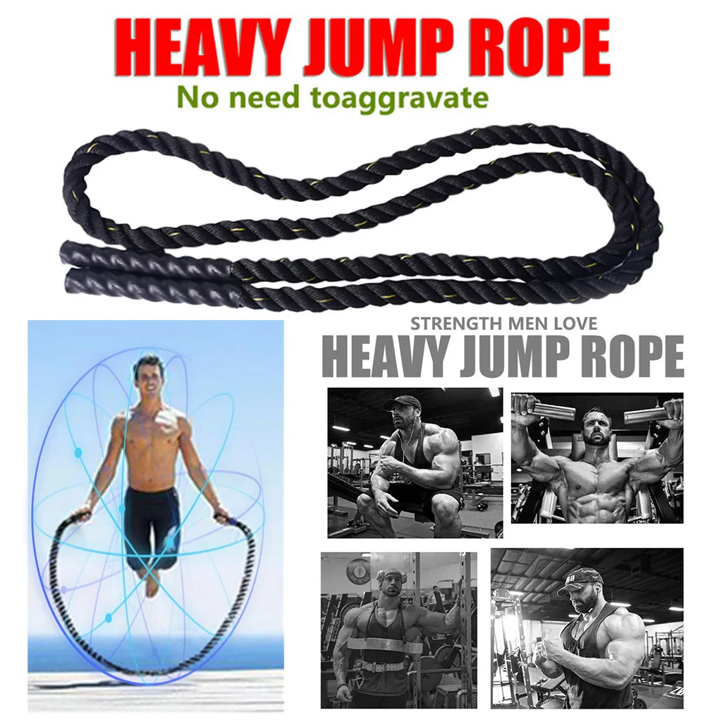 

Skipping for Men Ropes Weighted Women 25mm Fitness Heavy Fitness & Yoga Equipment Black Stretch Cording