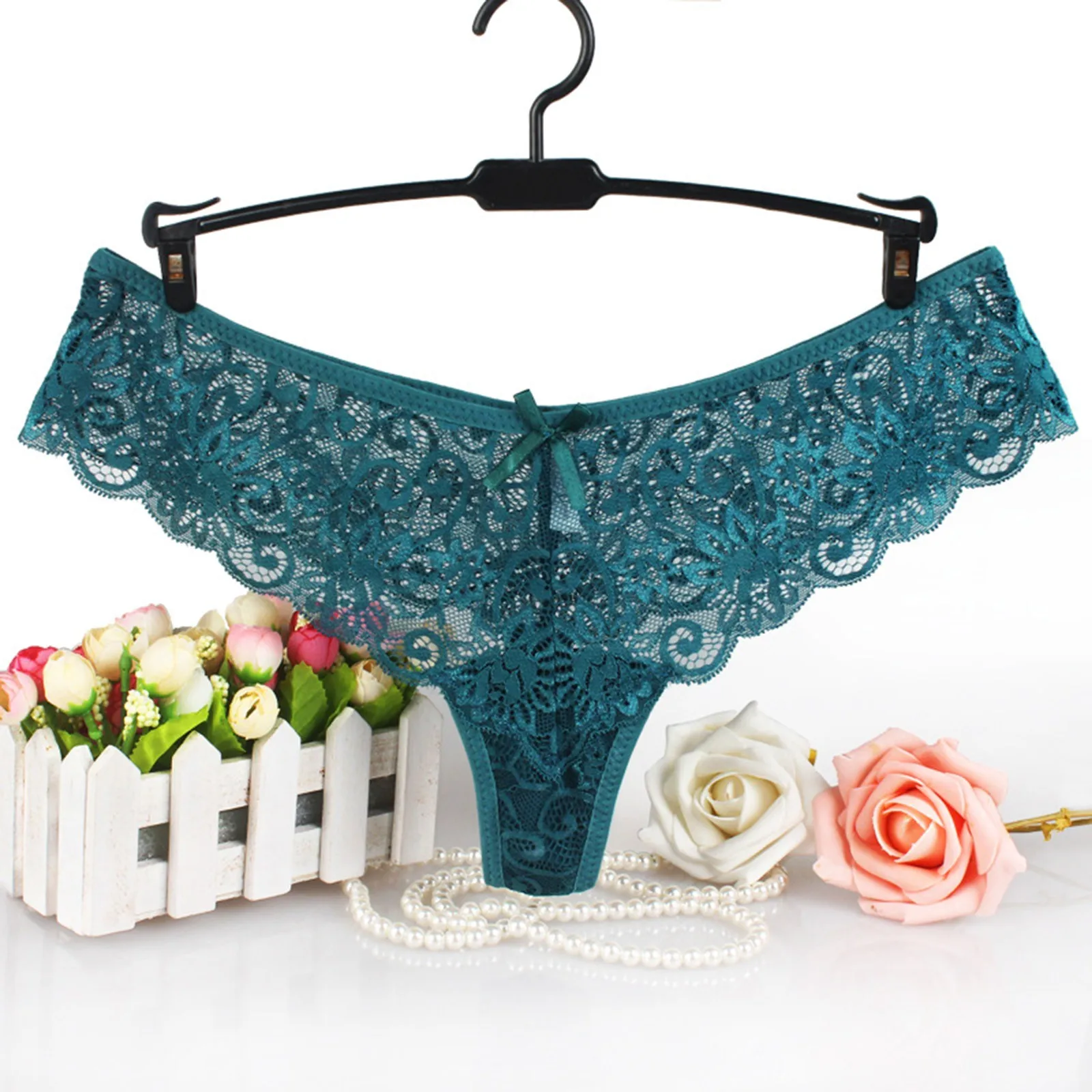 

Women Lace G String Thongs Sexy T Pants Low Waist Panties Thong Panties Bowknot Lingerie G-string Thong Tangas Underpants
