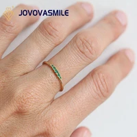 jovovasmile emerald ring five green beautiful gemstone perfect wedding birthstone band engagement anniversary simply gift