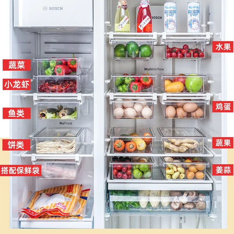 

Refrigerator Organizer Drawers Fridge Organizers Storage Food Fruit Vegetable Container Rack Storage Container Kitchen Supplies