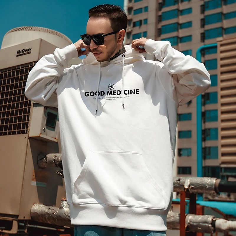 Мужской свободный флисовый свитер Mu Xichao повседневная простая куртка оверсайз с