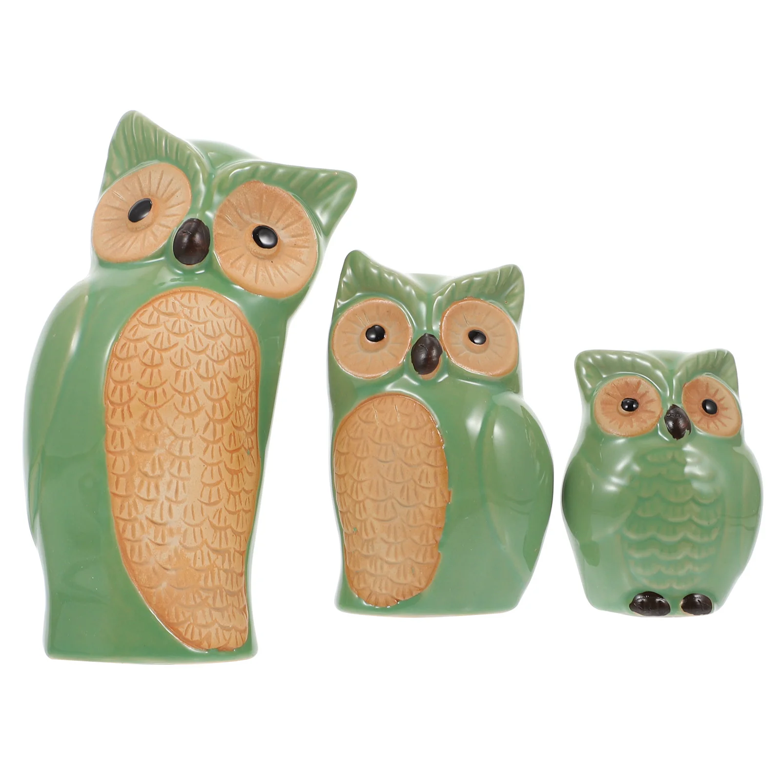 

3 шт., керамические украшения для совы